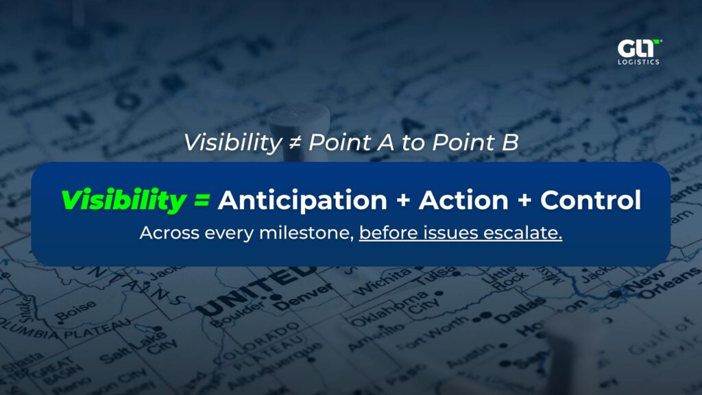 Logistics Management in Transportation: Bridging the Gap Between Promised Control and Real Visibility 3 3 Visibility Point A to Point B